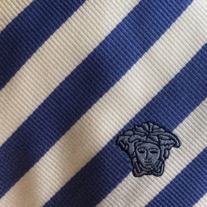 Versace striped tie 100% Silk